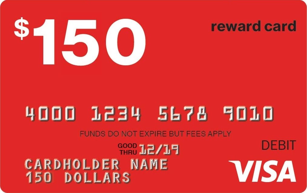 $150 visa  prepaid card  ^hurry   offer ends august 31st