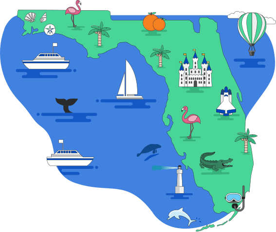 illustration of the state of florida