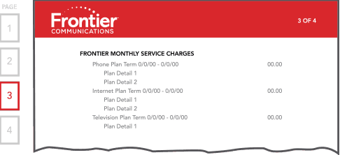 Bill Section - Monthly Service Charges
