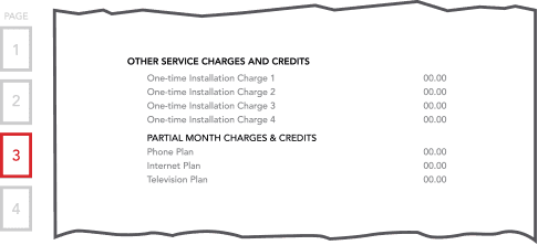 Bill Section - Other Service Charges