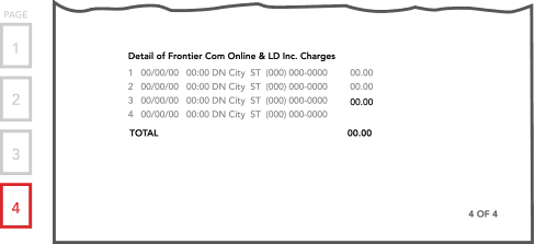 Bill Section - Phone Charges Details