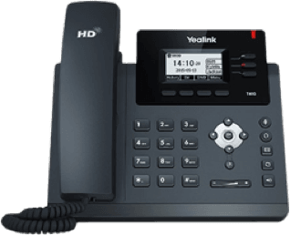 Image of a 3-line IP desk phone.