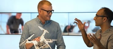 2 men with drone