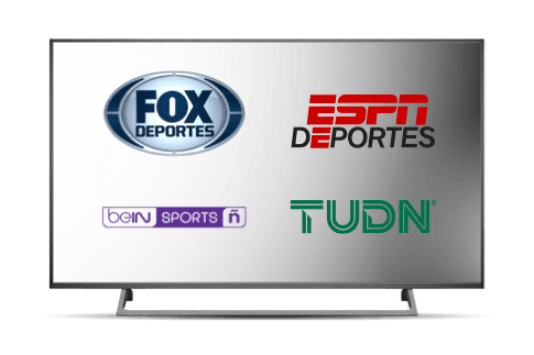 tv showing fox sports espn deportes bein sports and TUDN