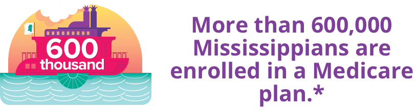 More than 600,000 Mississippians are enrolled in a Medicare plan.*