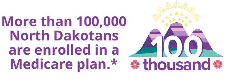 More than 100,000 North Dakotans are enrolled in a Medicare plan.*