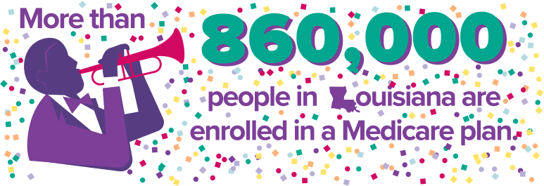 More than 860,000 people in Louisiana are enrolled in a Medicare plan.