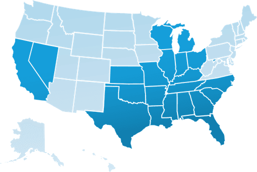 AT&T service availability map
