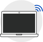 laptop and signal illustration