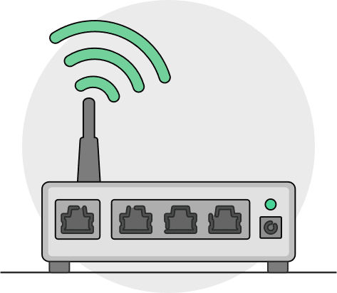 illustration of a wifi router