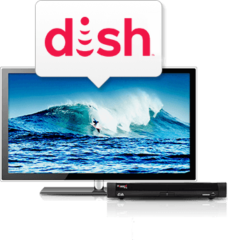 TV screen with DISH Hopper
