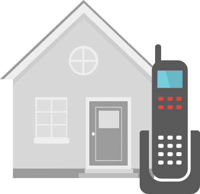 Animated home with phone
