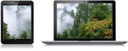 tablet and laptop