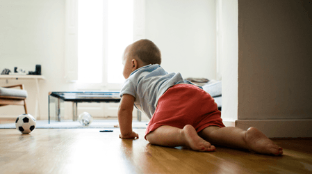 baby crawling