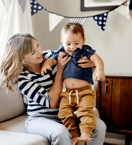 woman and baby