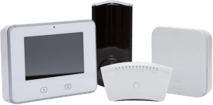 a collection of vivint smart home automation equipment