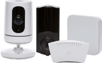 a collection of vivint smart home equipment